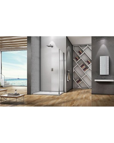 Душевая стенка Good Door Lira SP-100-C-CH 100 профиль Хром стекло прозрачное