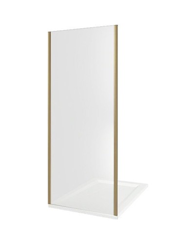 Душевая стенка Good Door Jazze SP-100-C-G 100 профиль Золото стекло прозрачное