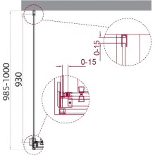 Душевая стенка BelBagno Acqua 100 ACQUA-100-FIX-C-Cr профиль Хром стекло прозрачное