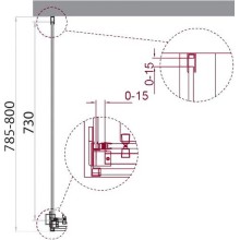 Душевая стенка BelBagno Acqua 80 ACQUA-80-FIX-C-Cr профиль Хром стекло прозрачное