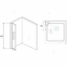 Душевая стенка RGW Z-42 30 03064230-11 профиль Хром стекло прозрачное