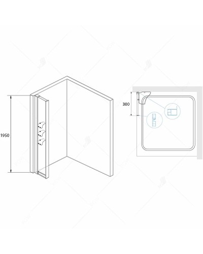 Душевая стенка RGW Z-42 30 03064230-11 профиль Хром стекло прозрачное