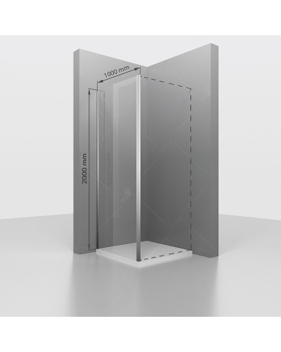 Душевая стенка RGW Z-050-3 100 352253100-11 профиль Хром стекло прозрачное