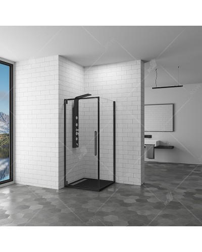 Душевая стенка RGW Z-050-3 100 352253100-14 профиль Черный стекло прозрачное