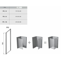 Душевая стенка Ravak Pivot PPS-100 90GA0C00Z1 профиль Хром стекло Transparent