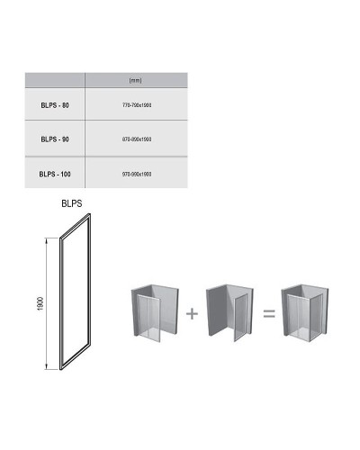 Душевая стенка Ravak Blix BLPS-100 9BHA0U00Z1 профиль Сатин стекло Transparent