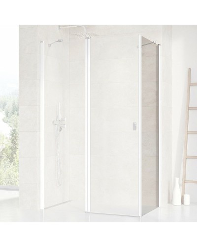 Душевая стенка Ravak Chrome CPS-80 9QV40100Z1 профиль Белый стекло Transparent