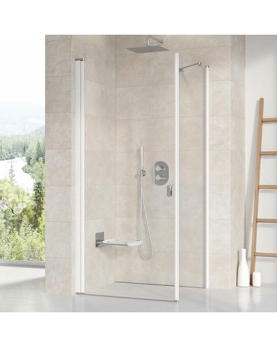 Душевая стенка Ravak Chrome CPS-80 9QV40100Z1 профиль Белый стекло Transparent