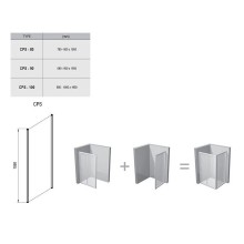 Душевая стенка Ravak Chrome CPS-100 9QVA0U00Z1 профиль Сатин стекло Transparent
