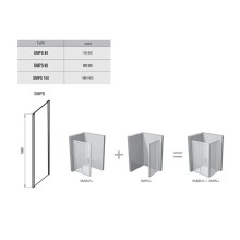Душевая стенка Ravak SmartLine SMPS-80 L 9SL40A00Z1 профиль Хром стекло Transparent