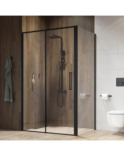 Душевая стенка Iddis Slide 100 SLI6BS1i23 профиль Черный матовый стекло прозрачное