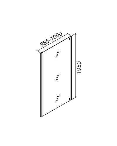 Душевая стенка Iddis Slide 100 SLI6BS1i23 профиль Черный матовый стекло прозрачное