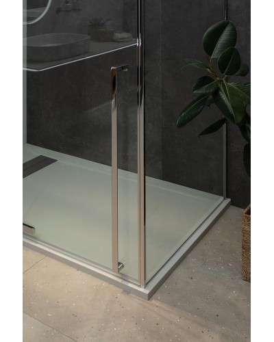 Душевая стенка Allen Brau Priority 100 3.31019.00 профиль Хром стекло прозрачное