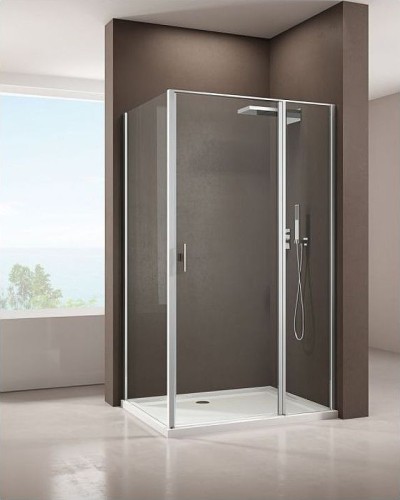 Душевая стенка Allen Brau Priority 100 3.31019.00 профиль Хром стекло прозрачное