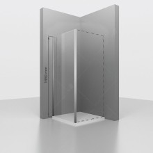 Душевая стенка RGW Z-050-1 80 352205108-11 профиль Хром стекло прозрачное