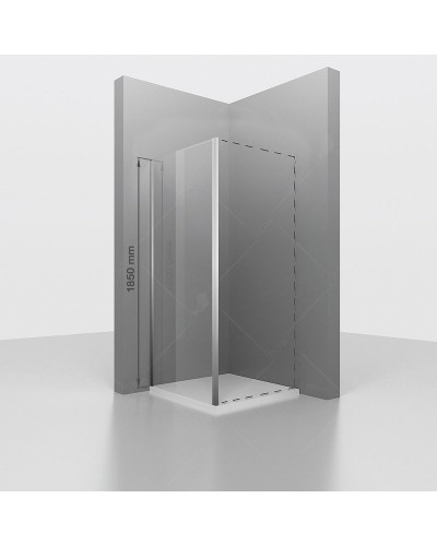 Душевая стенка RGW Z-050-1 80 352205108-11 профиль Хром стекло прозрачное