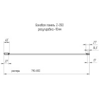 Душевая стенка RGW Z-050-2-B 80 352205208-14 профиль Черный стекло прозрачное