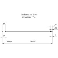 Душевая стенка RGW Z-050-2-B 100 352205200-14 профиль Черный стекло прозрачное