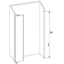 Душевая стенка RGW Z-09 60 06220906-11 профиль Хром стекло прозрачное