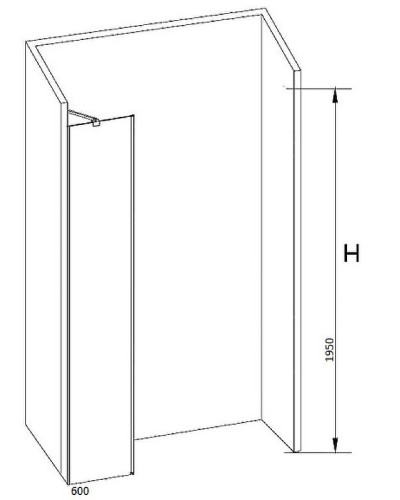 Душевая стенка RGW Z-09 60 06220906-11 профиль Хром стекло прозрачное