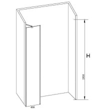 Душевая стенка RGW Z-09 40 06220904-11 профиль Хром стекло прозрачное