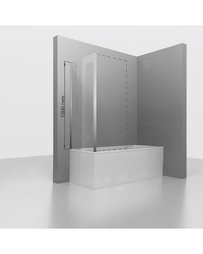 Душевая стенка RGW Z-050-4 80 352205408-11 профиль Хром стекло прозрачное