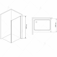 Душевая стенка RGW Z-33 100 06223310-11 профиль Хром стекло прозрачное