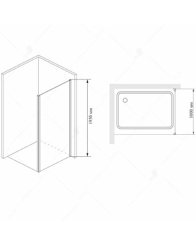 Душевая стенка RGW Z-33 100 06223310-11 профиль Хром стекло прозрачное