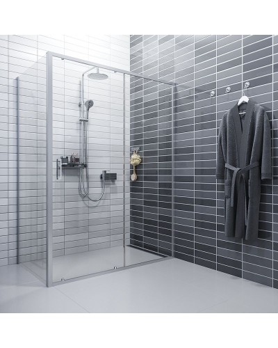 Душевая стенка Iddis Zodiac 80 ZOD6CA8i23 профиль Алюминий глянцевый стекло прозрачное