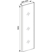 Душевая стенка Iddis Zodiac 80 ZOD6CA8i23 профиль Алюминий глянцевый стекло прозрачное