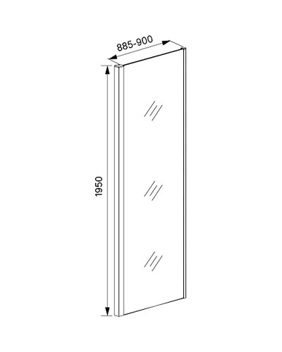 Душевая стенка Iddis Zodiac 80 ZOD6CA8i23 профиль Алюминий глянцевый стекло прозрачное