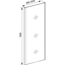 Душевая стенка Iddis Zodiac 100 ZOD6CA0i23 профиль Алюминий глянцевый стекло прозрачный