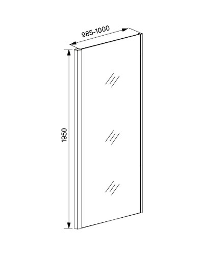 Душевая стенка Iddis Zodiac 100 ZOD6CA0i23 профиль Алюминий глянцевый стекло прозрачный