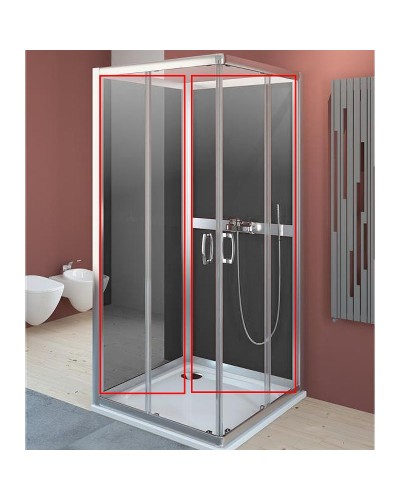 Задние стенки для душевого уголка Radaway Premium Plus 2S 80x80 33443-01-05N профиль Хром стекло графит