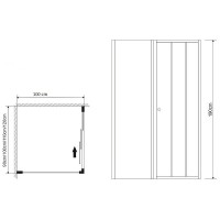 Душевая стенка Grossman Falcon 100 GR-P100Fa профиль Хром стекло прозрачное