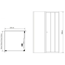 Душевая стенка Grossman Falcon 100 GR-P100Fa профиль Хром стекло прозрачное
