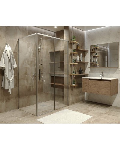 Душевая стенка Grossman Fly 80 GR-P80Fl1 профиль Хром стекло прозрачное