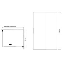 Душевая стенка Grossman Fly 80 GR-P80Fl1 профиль Хром стекло прозрачное