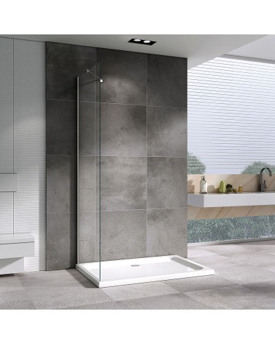 Душевая стенка Abber Zart 100x195 S101 профиль Хром стекло прозрачное