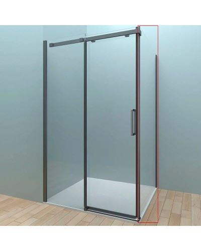 Душевая стенка Veconi Rovigo KP-06B 100 KP06B-100-01-19C4 профиль Черный матовый стекло прозрачное