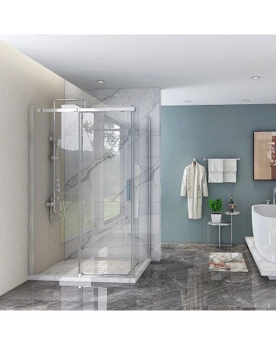 Душевая стенка Veconi Rovigo KP-06 100 KP06-100-01-19C4 профиль Хром стекло прозрачное