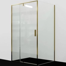 Душевая стенка WasserKRAFT Aisch 90 55P03-RP90 профиль Золото матовое стекло прозрачное
