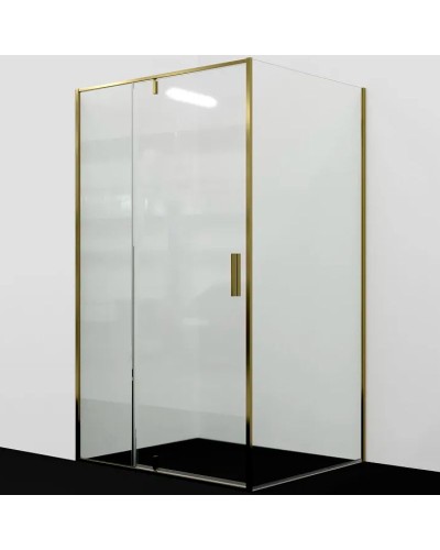 Душевая стенка WasserKRAFT Aisch 90 55P03-RP90 профиль Золото матовое стекло прозрачное