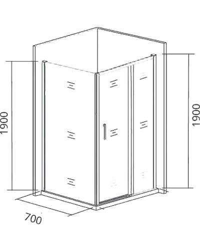 Душевая стенка Good Door Cofe SP-70-C-CH 70 КФ00035 профиль Хром стекло прозрачное