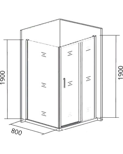 Душевая стенка Good Door Cofe SP-80-C-CH 80 КФ00036 профиль Хром стекло прозрачное