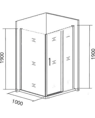 Душевая стенка Good Door Cofe SP-100-C-CH 100 КФ00038 профиль Хром стекло прозрачное
