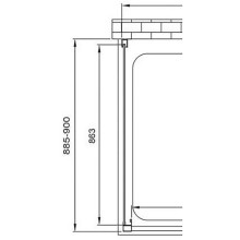 Душевая стенка Vincea Alpha 90 VSG-3AL900CLB профиль Черный стекло прозрачное