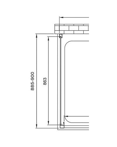 Душевая стенка Vincea Alpha 90 VSG-3AL900CLB профиль Черный стекло прозрачное