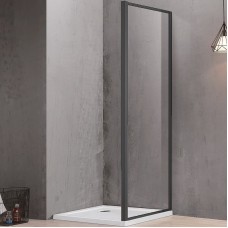 Душевая стенка Aquatek 80 AQ ARI WA 08020BL профиль Черный стекло прозрачное