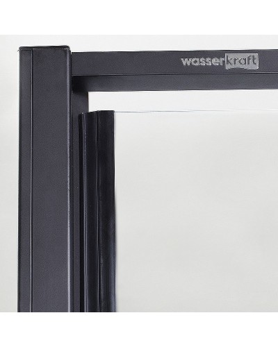 Душевая стенка WasserKRAFT Dill 61S10-RP100/Elbe 74P10-RP100 100 61S10-RP100/74P10-RP100 профиль Черный матовый стекло прозрачное